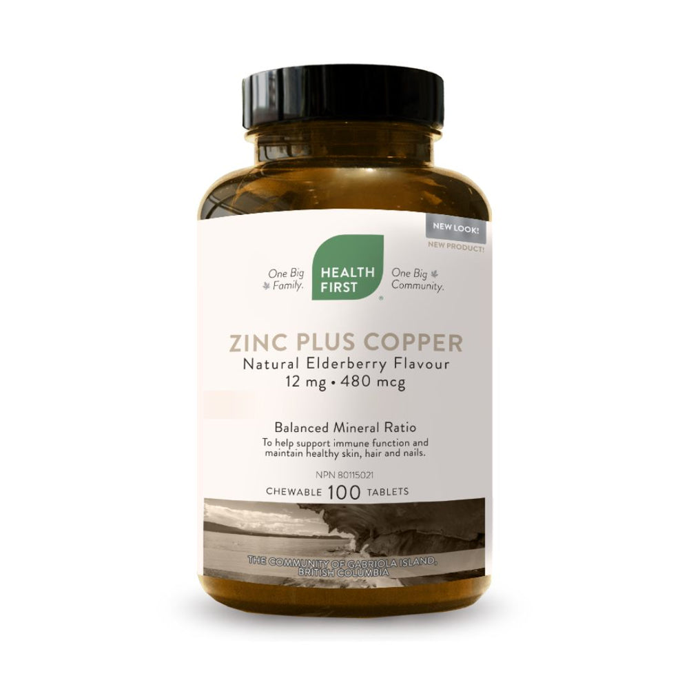 Health First Zinc Plus Copper 100 Chewable Tablets - Her Best Health