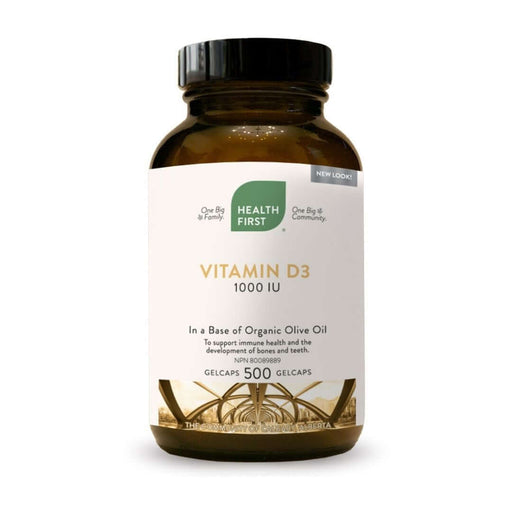 Health First Vitamin D3 500 Gelcaps - her best health