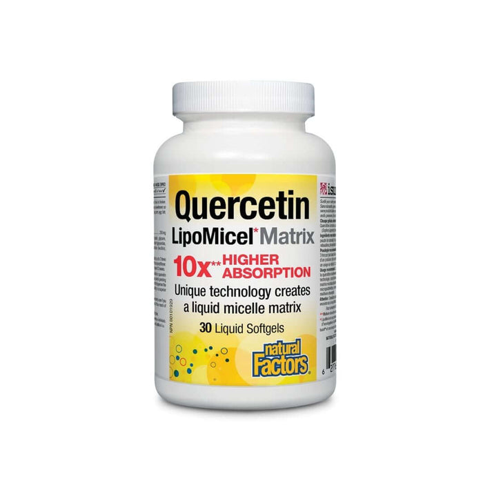 Natural Factors Quercetin LipoMicel Matrix 30 Softgels - Her Best Health