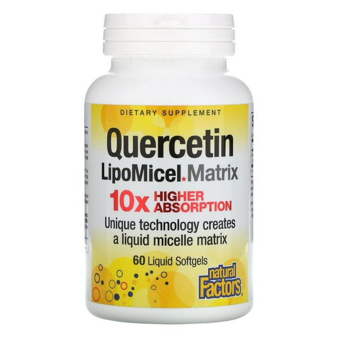 Natural Factors Quercetin LipoMicel Matrix 60 Softgels - Her Best Health