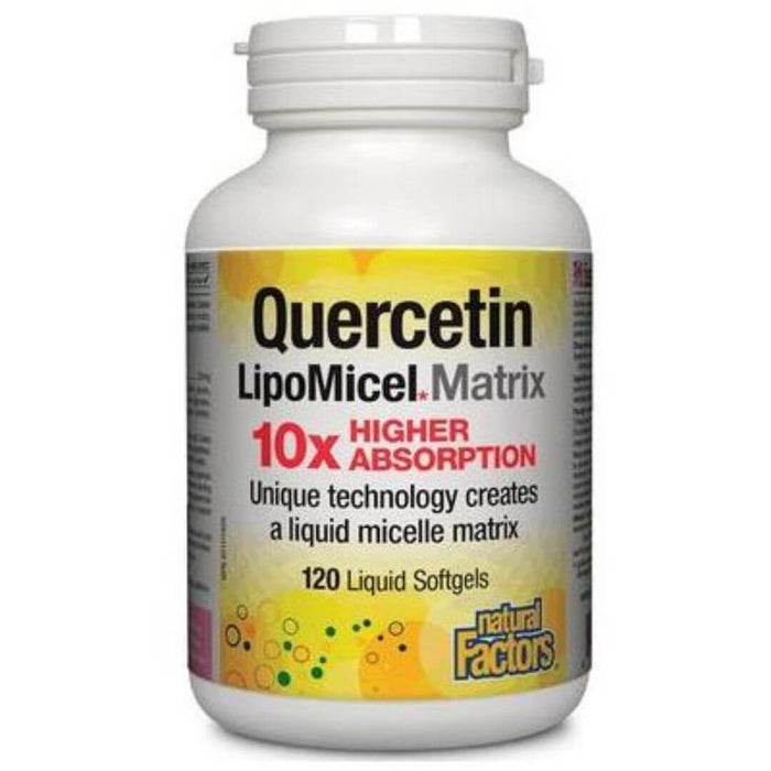Natural Factors Quercetin LipoMicel Matrix 120 Softgels - Her Best Health