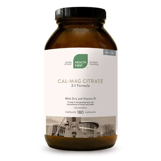 Health First Cal-Mag Citrate 2:1 with Zinc & D 180 Caps - Her Best Health