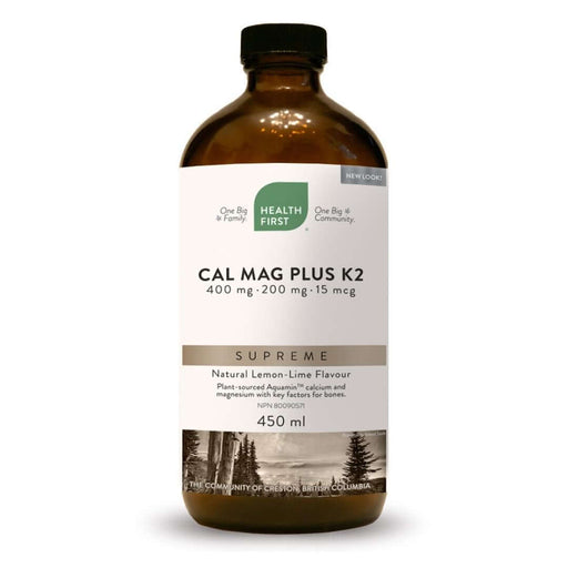 Health First Cal-Mag Supreme + K2 Liquid 450ml - Her Best Health